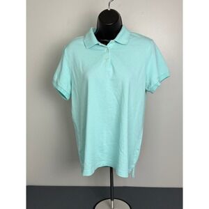 Uniqlo Girls XXL Polo Shirt Baby Blue Short Sleeve